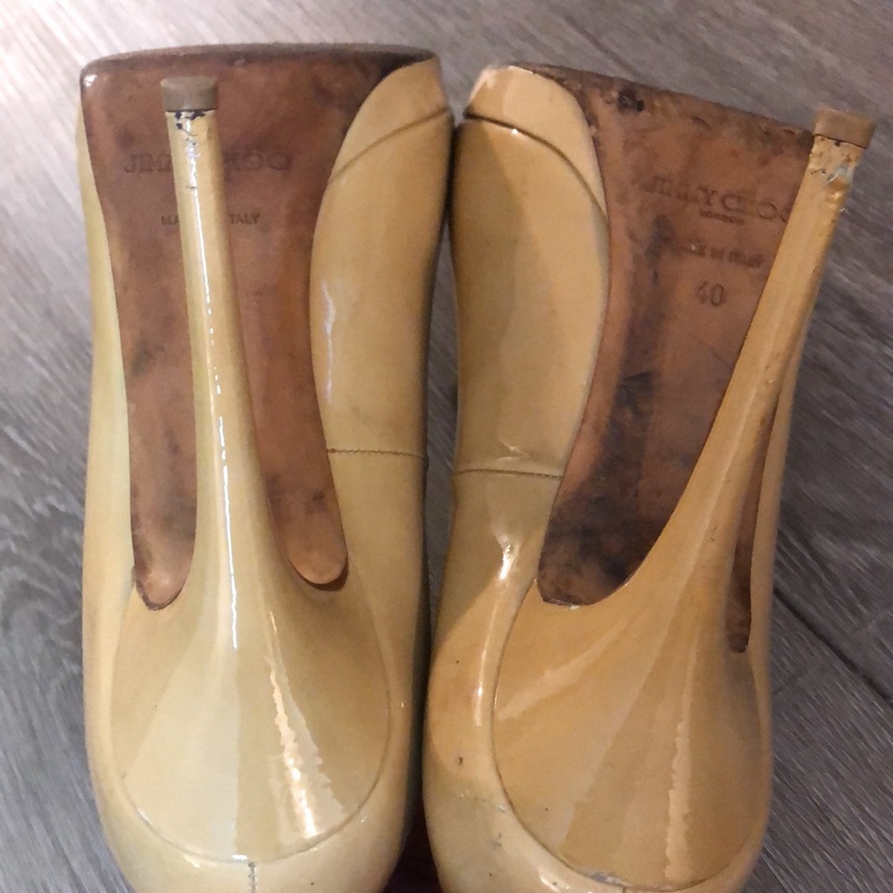 Jimmy Choo Peep Toe Patent Leather Heels Size 40 - Picture 12 of 16
